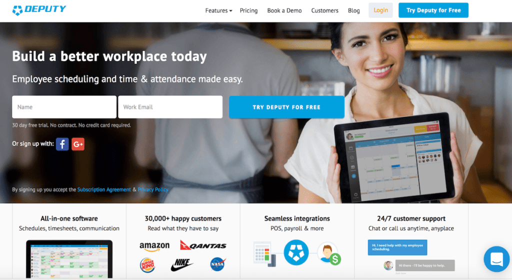 Deputy time tracker app