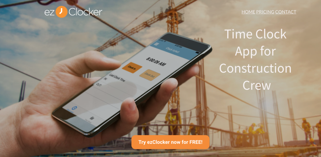 ezCocker time tracking app for construction