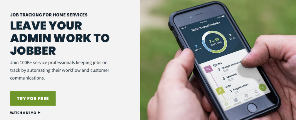 jobber lawn care app